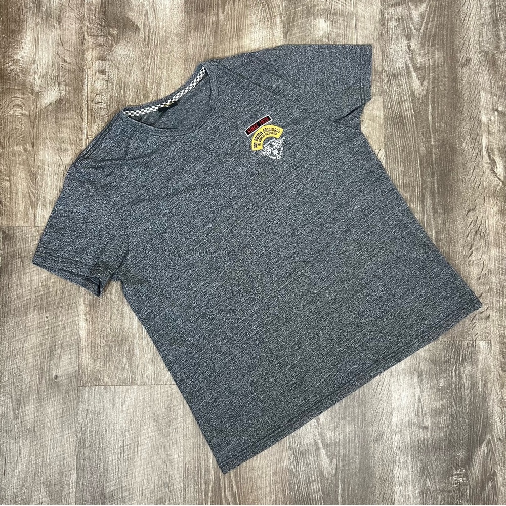 Von Dutch Grey Heathered Motorcycle Short Sleeve Tee